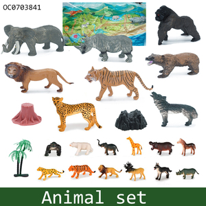 Animales salvajes de plástico, juguetes con mapas - Product Image 2