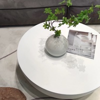 Table basse moderne de luxe ronde en GRC, table d'appoint en fibre de verre pour la maison, l'hôtel ou la chambre, pour le thé, meubles de salon