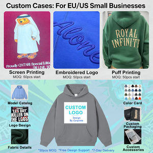 Sudadera con Capucha de Felpa 100% Algodón de Alta Calidad, 500GSM, Gruesa y Cálida, con Logotipo Personalizado - Product Image 4