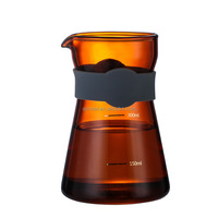 Ensemble de cafetière à filtre en verre transparent moderne, pour préparation manuelle du café, avec carafe en silicone
