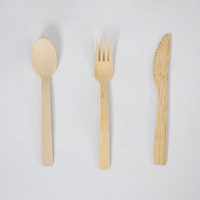 Légende Produit populaire Cuillère compostable Couteau Fourchette Ustensiles Cuillère en bois jetable en bambou Fourchette Couverts pour le camping