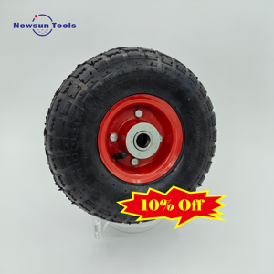 NS Discount 10% Off Factory Small 4.10/3.50-4 Roues/pneus pneumatiques en caoutchouc pour chariots à roulettes Autres roues Pneus et accessoires - Product Image 1