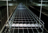 Goulotte à câbles en treillis métallique en acier au carbone industriel pour la construction, gestion des câbles anti-corrosion