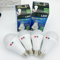 Ampoule d'urgence à trois vitesses pour panne de courant, rechargeable par USB, lampe de nuit pour stand, ampoule LED à vis pour extérieur