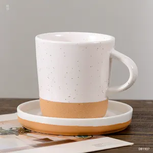 定制印花茶杯和茶碟批发咖啡杯定制陶瓷咖啡杯套装复古茶杯和茶碟