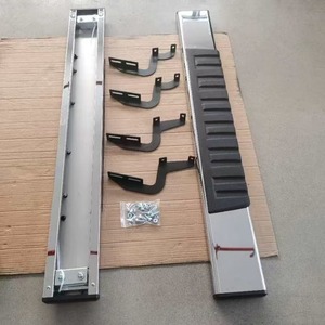 Bạc/Đen bên bước đạp cho TOYOTA Revo duy nhất Cab một cửa bán thép không gỉ chạy bảng bàn đạp Mô hình tacoma - Product Image 1