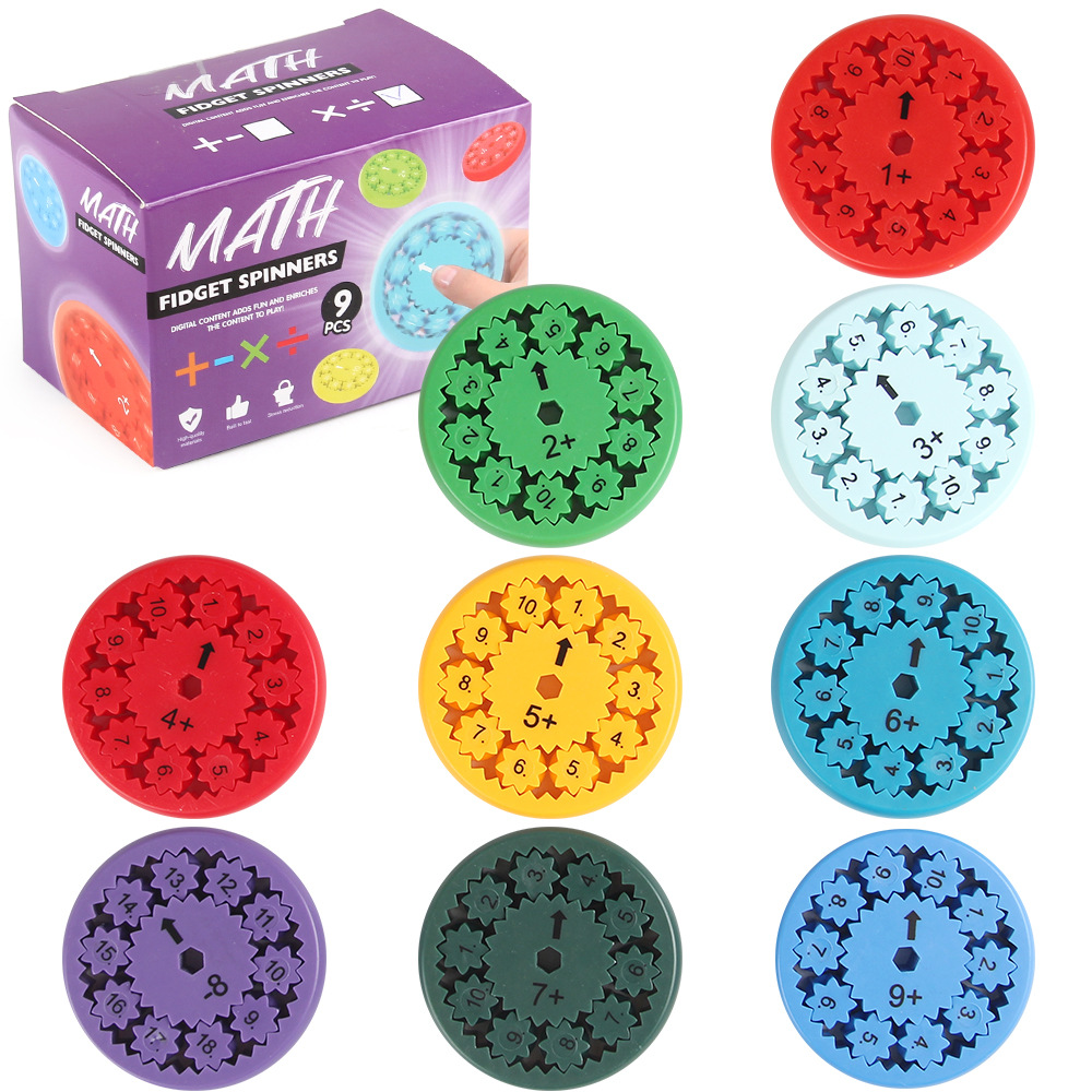 plus and minus arithmetic fingertip gyro 9pcs