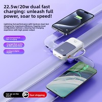 Batterie externe certifiée 3C KP200 20000mAh 22.5W à charge ultra-rapide, idéale pour les cadeaux d'affaires, le streaming en direct et l'alimentation mobile personnalisée