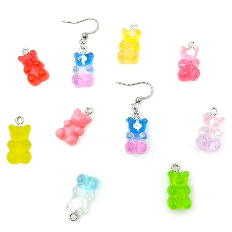 PandaHall 40 ciondoli colorati in argilla polimerica, per alimenti, lecca lecca, gelato, lecca, lecca, lecca, caramelle, caramelle, con chiusura a
