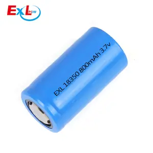 China factory 18350 800mah 3.7v rechargeable lithium ion battery for electronics
