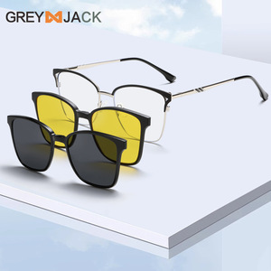 Gafas de sol Greyjack para mujer, montura de acero inoxidable, lentes TAC, polarizadas magnéticas, protección anti UV, juego de espejos de verano - Product Image 4