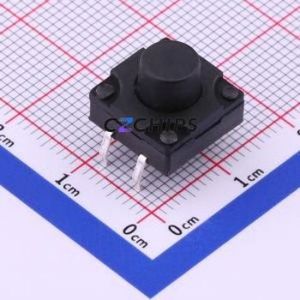 TS-1011-A12B3-D2 Tactile Switch Through hole-4P,12x12mm Switch Single Pole Single Throw Round Button 2.5N Through Hole - Product Image 1