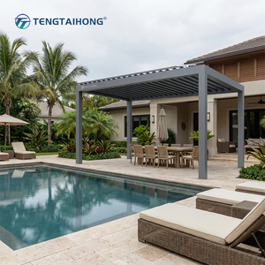 Pérgola de Aluminio con Techo Retráctil Motorizado, Personalizable, Impermeable, Resistente al Viento y con Protección Solar para Espacios Exteriores de Lujo - Product Image 2