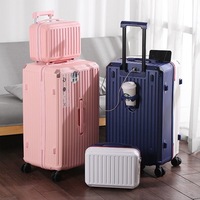 Trolly Bag Suit case Ensembles de bagages Ride on Bagages pour enfants Voyage Vérifié Sac Bagages 24 Pouces Anti Crack Travel Bag