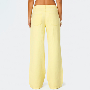 2026 Designer Modern Baggy <strong>Yellow</strong> Aqua Green <strong>Women's</strong> <strong>Jeans</strong> Everyday Essentials Low Rise Straight Leg <strong>Jeans</strong> for <strong>Women</strong> - Product Image 6
