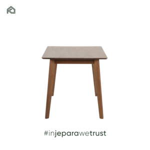 Juego de comedor Elok de madera de teca con asientos tapizados que ofrecen una comodidad refinada y un equilibrio visual elegante. - Product Image 6