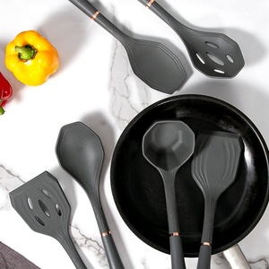 High Quality <b>Silicone</b> Kitchen Utensils Set Spatula Spoon Slotted Turner Cooking Utensils <b>Tools</b> Set With PP Handle - Product Image 6