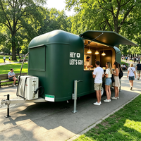 Camion de cuisine mobile au design moderne avec intérieur en acier inoxydable pour la vente de café, de crème glacée et de restauration rapide