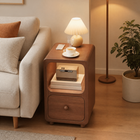 Nouvelle table de chevet en bois massif, extrêmement étroite et minimaliste, table d'appoint pour chambre à coucher, étagère de rangement ultra-étroite, petite taille