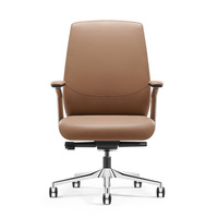 Chaise de bureau ergonomique pivotante en cuir PU pour dirigeant, idéale pour les visiteurs et les managers - Chine Foshan