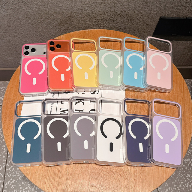 Luxury Design Mobile Phone Cases for IPhones 15 16 17 Pro Max 17 Air TPU PC Macaron Color Back Cover with Wireless Charging
