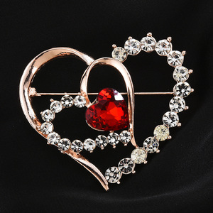 Broche de perles de mode en gros Broche en pierre d'alliage à boucle en cristal incrustée de diamants haut de gamme - Product Image 6