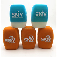 Contre-vent en mousse pour micro TV, pare-vent original E835, avec logo de canal personnalisé imprimé