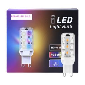 Lámpara LED RGB G9 con Control Remoto, 2W Equivalente a 25W de Bombilla Halógena, Sin Parpadeo, Bombilla LED RGB G9 - Product Image 4