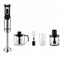 Mixeur plongeant électrique 1200W/600W avec lame en acier inoxydable, 2 vitesses, multifonctionnel pour la cuisine et l'auto