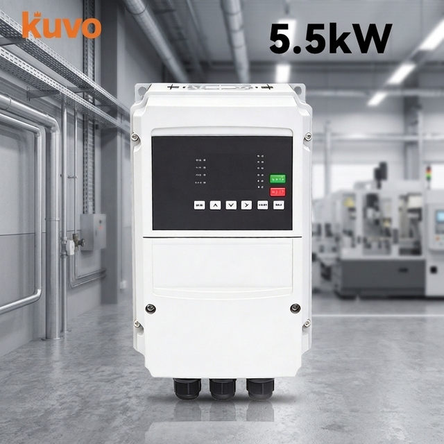 KUVO Waterproof 380V Variable Frequency Drive 2.2kW-18.5kW Solar VFD Inverter Three Phase AC Frequency Converter for Motor