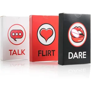 谈论、调情或挑战全英语性游戏纸3套情侣冒险玩浪漫游戏谈论性卡