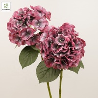 Hortensias Peints Haute Qualité 65cm, Fleurs Artificielles en Latex Effet Réel, Décoration pour Maison, Mariage, Hôtel