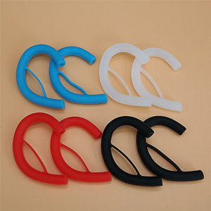 Ganchos de silicona redondos para auriculares deportivos con cable de 1.5mm-2.0mm, en colores blanco, rojo, azul y negro. - Product Image 4