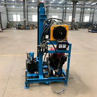Machine de forage de puits d'eau portable, compacte, diesel, hydraulique, à carottage diamanté, pour forage profond de 120 m, destinée à l'irrigation agricole