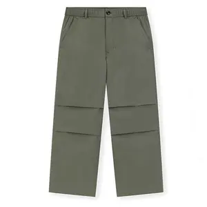 Мужские повседневные брюки-парашюты на заказ, со средней посадкой, в стиле хип-хоп, плиссированные, легкие, карго-дизайн - Product Image 5