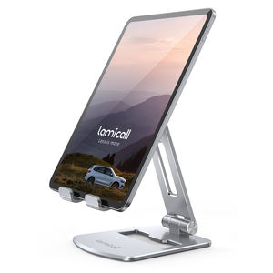 Support universel pour téléphone portable et tablette Lamicall DT05, support <span class=keywords><strong>de</strong></span> bureau en aluminium, support pliable en métal, support réglable, 4,7 à 13 pouces, liseuse électronique - Product Image 1