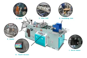 Hongshuo HS-HBJ-800 paper pulp packaging box paper packaging box stereo paper carton box making machine