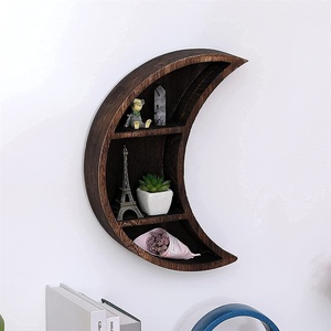 Design artistico creativo con cornice in legno fatta a mano a forma di mezzaluna bohémien per il soggiorno, decorazione per la casa a parete perfetta - Product Image 3