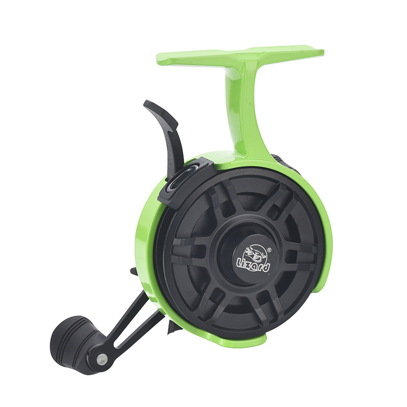 3+1 Ice Fishing Carretilha De Pesca Reel 7 Kg Drag Plastic Spinning Wheel  with Wood Floats for Lake Fishing