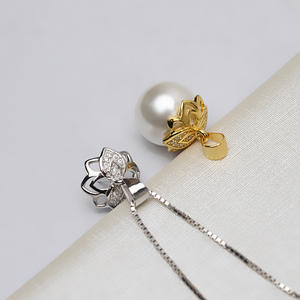 จี้เงินแท้ S925 แบบ Baotou Xiang สำหรับทำเครื่องประดับ DIY ถาดเปล่าสำหรับใส่จี้มุกและชาร์ม งานกึ่งสำเร็จรูปสำหรับฝังอัญมณี - Product Image 3