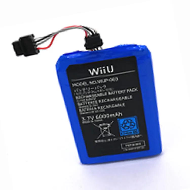 6000mah खेल सामान लिथियम डिजिटल रिचार्जेबल बैटरी 3.7V चीन बैटरी के लिए Nintendo Wii यू खेल पैड