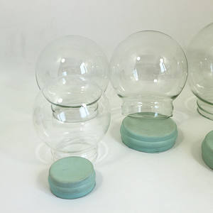 Reçine tatil dekorasyon hediye 80mm 100mm 120mm 150mm su küresi DIY cam boş kar küre kartopu ile baz reçine için onarım - Product Image 5