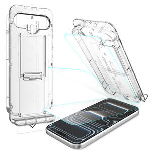 Support de protection d'écran Laudtec avec béquille pour iPhone 17 Pro Max, en verre trempé 9H ultra-clair, avec installation incluse - Product Image 1