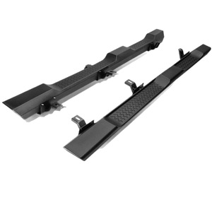 Jeep Wrangler JK Side <b>Steps</b> 4-<b>Door</b> Black Plastic Running Boards Foot Pedals Accessory - Product Image 2