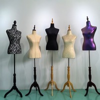 Mannequin de couture femme mi-corps en mousse recouvert de tissu, imprimé, à épingler, pour présentation de robes de mariée et vêtements, taille adulte