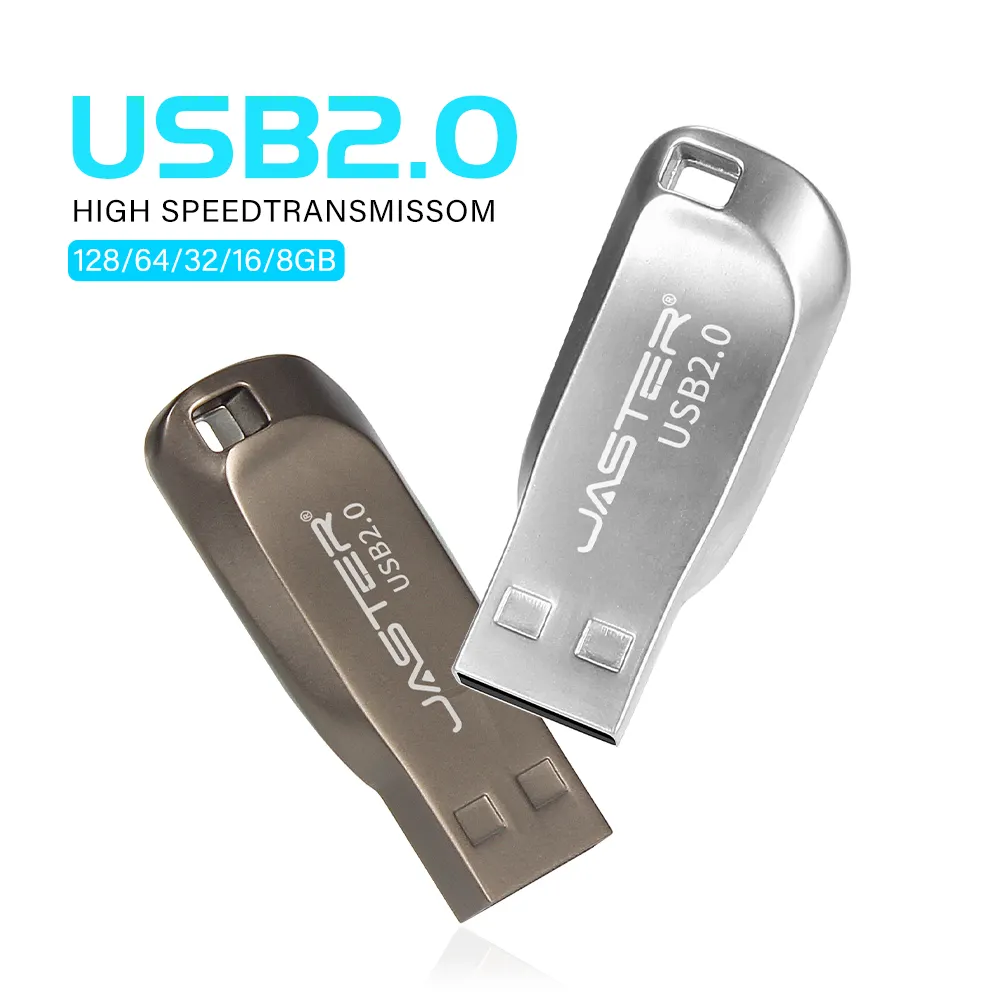 Jaster - Unidade flash USB de metal para dispositivos, memória flash 8GB, 32GB, 16GB, 64GB, flash drive compatível com dispositivos externos
