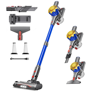 Aspirateur sans fil, 27KPA 260W, avec moteur sans balai, brosse autoportante anti-enchevêtrement domestique, bleu - Product Image 1