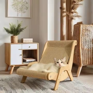 मल्टी-फंक्शनल आरामदायक सिसल बिल्ली खरोंच रीक्लियर लकड़ी सोफे हैममॉक पालतू जानवर साझा खरोंच बोर्ड प्रतिस्थापन योग्य बिल्ली बिस्तर - Product Image 5