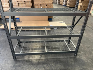 Adjustable Low-priced Carbon Steel Wire Shelving Rack with Powder Coated Finish Black Mesh Shelves for Storage rack System - Product Image 5