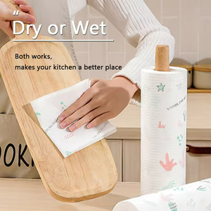 डिस्पोजेबल मोटे रसोई कागज तौलिया गीला और सूखा आसान साफ लैट कपड़े पुनः प्रयोज्य गैर बुना मुद्रित सफाई कपड़े पुनः प्रयोज्य गैर बुना मुद्रित सफाई कपड़े - Product Image 2